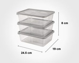 ظرف فریزری ۲/۵ لیتر ۳عددی لیمون