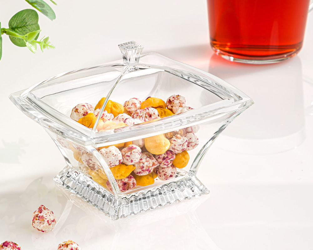 قندان ۴ گوش اکرولیک لیمون