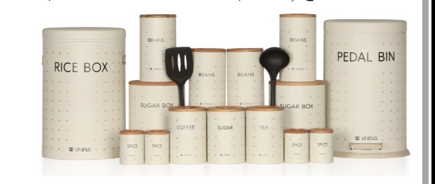 سرویس اورانوس ۱۷ پارچه طرح رین فال کرم در چوبی