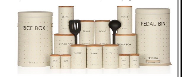 سرویس اورانوس ۱۷ پارچه طرح رین فال کرم در چوبی